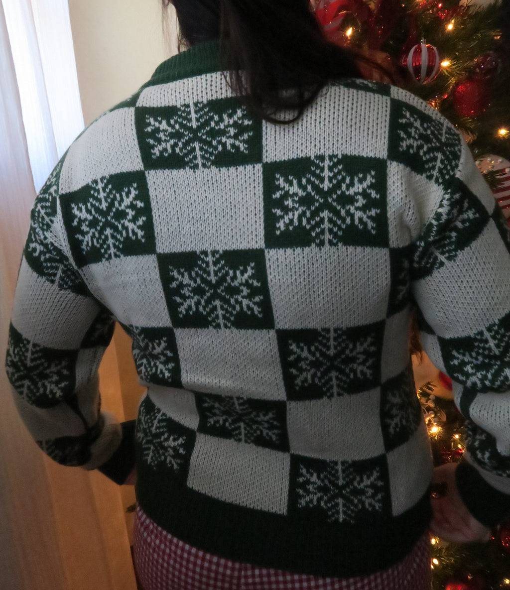 Snowflake Plaid Sweater