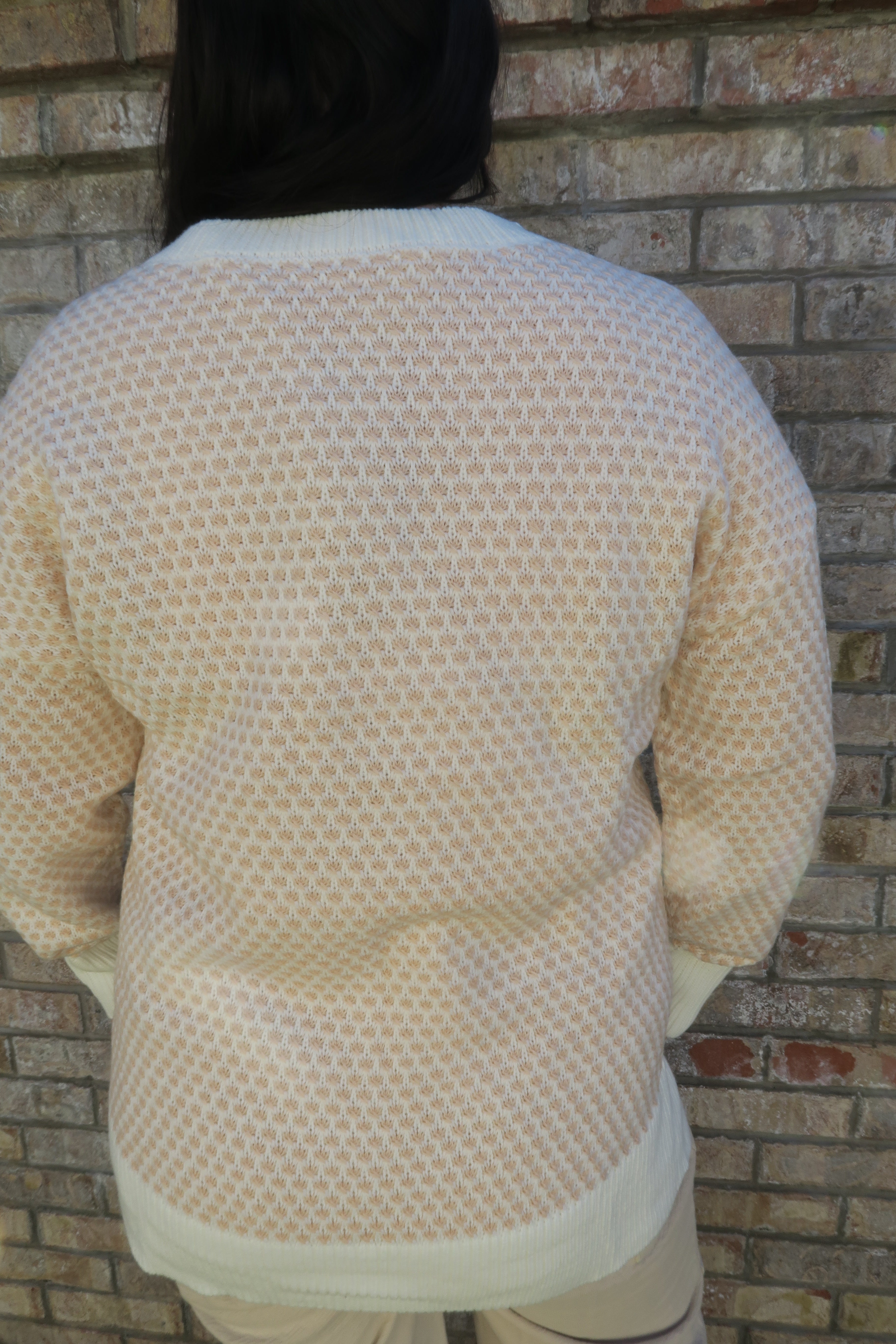 Ribbed Button Drop Sweater